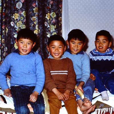 Conrad and me with friends